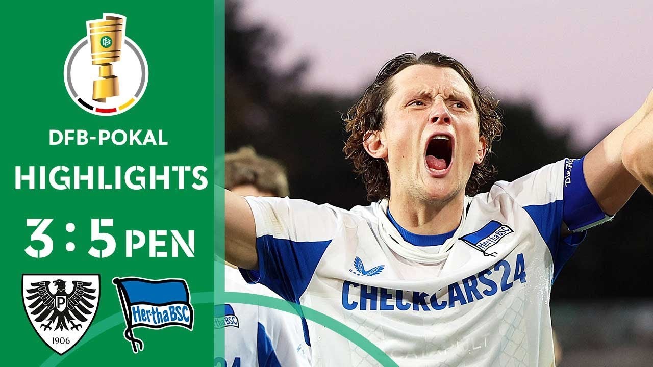 #ไฮไลท์ฟุตบอล [ พรูเบน มุนสเตอร์ 0 - 0 แฮร์ธ่า เบอร์ลิน (จุดโทษ 3 - 5) ] เดเอฟเบ โพคาล เยอรมัน 2025/19.8.68